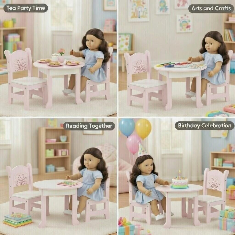 Emily Rose assembly-friendly dining set with pre-drilled holes, quick setup.