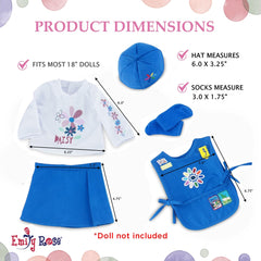 Emily Rose outfit compatible with most 18-inch dolls.