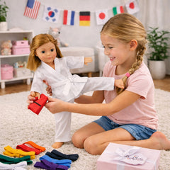 Emily Rose red kick pad enhances active martial arts pretend play