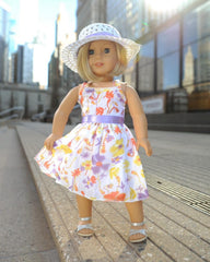 Emily Rose tea-length doll dress ideal for spring parties