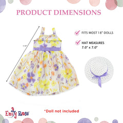 Emily Rose yellow purple orange floral pattern for cheerful play outfits