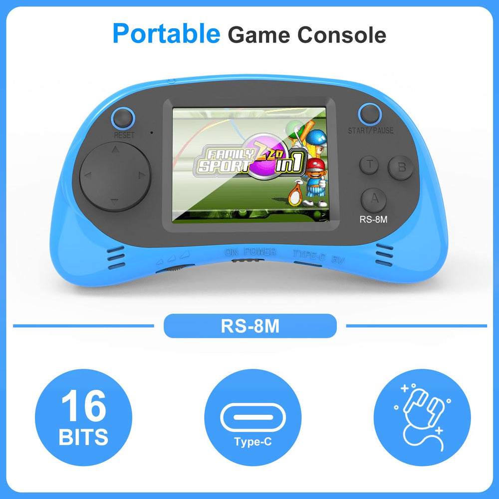 E-MODS GAMING handheld side view shows slim travel-friendly profile.