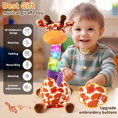 Emoin dancing giraffe toy records and repeats your voice for playful learning moments.