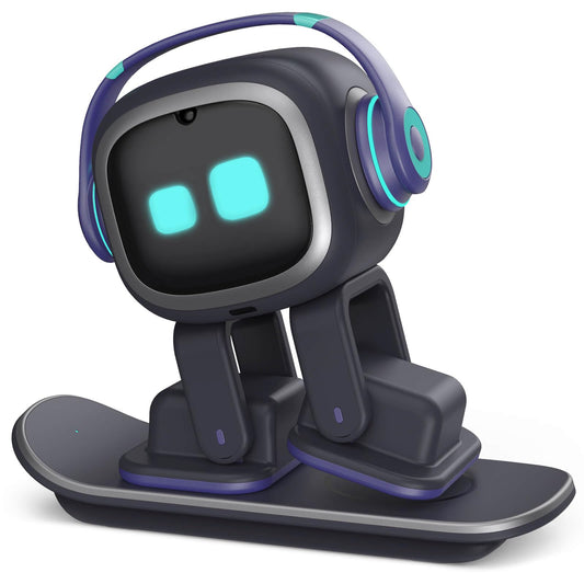 EMOPET AI Desk Robot Companion front view highlighting its friendly face and camera.