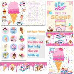 Empire Party Supply ice cream party box sets enhance gift table decor