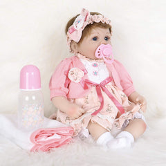 Hair detail on ENADOLL Reborn Baby Doll for styling and care activities