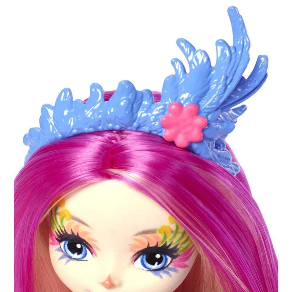 Peeki Parrot doll with sheer floral cape for creative nature-inspired adventures