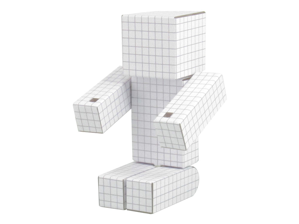 EnderToys Color-in Customizable Action Figure cape view emphasizes mystery design for imagination.