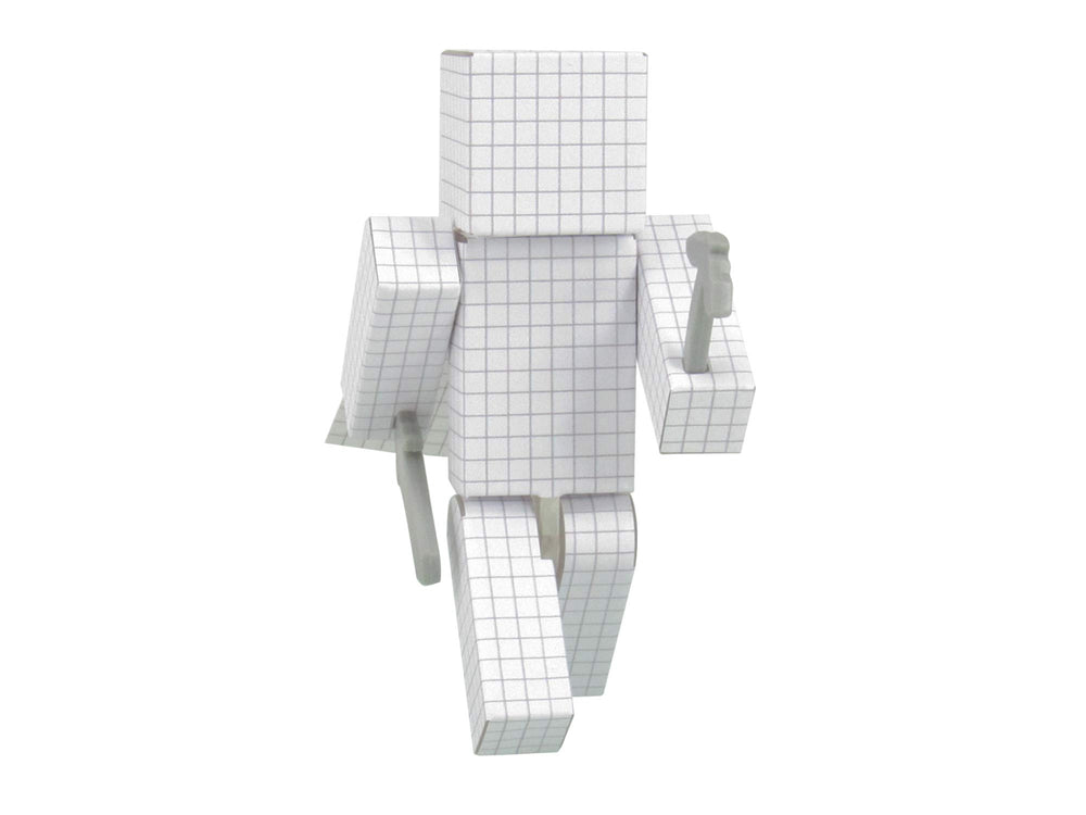 EnderToys Color-in Customizable Action Figure decal detail highlights durable, waterproof finish.