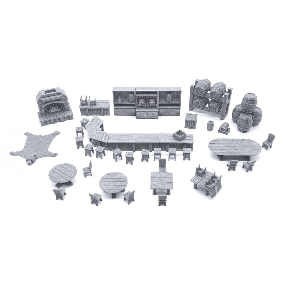 EnderToys Tavern bar furniture wide scene enhances RPG tavern ambience