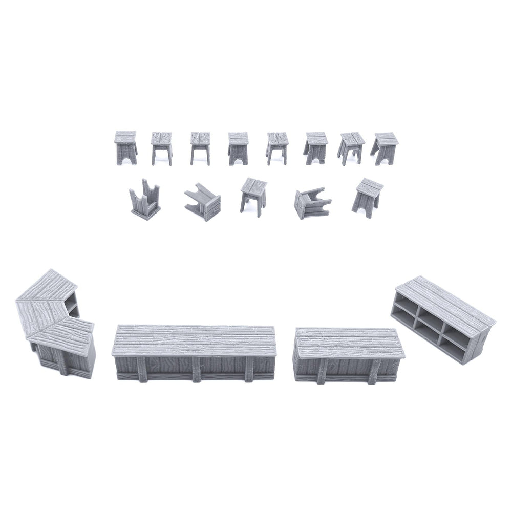 EnderToys tavern dining table with benches gives versatile setup for scenes