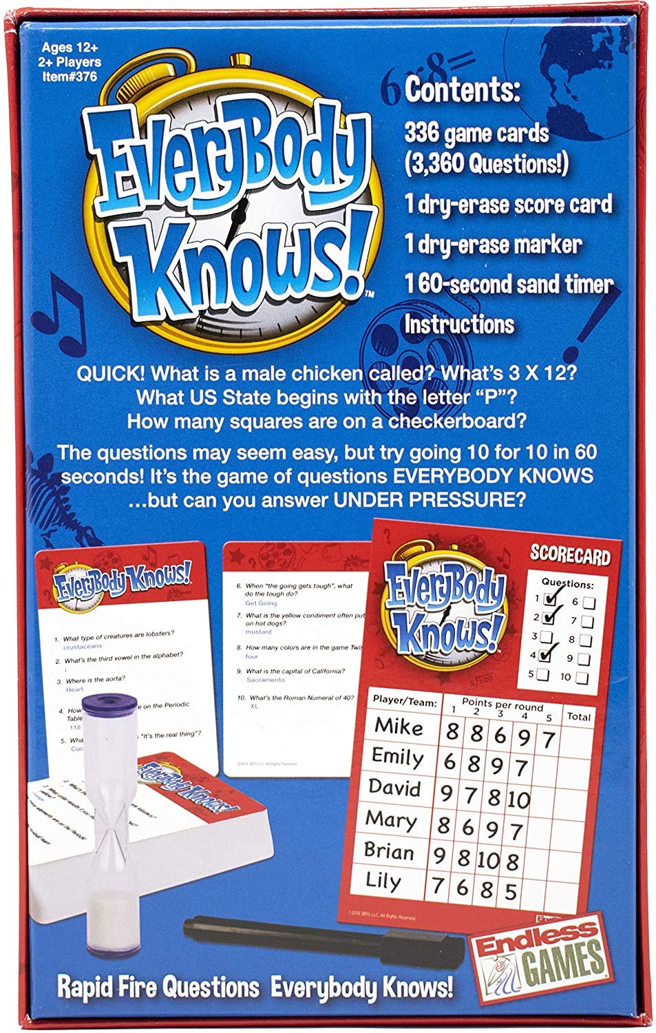Endless Games Everybody Knows 2018 edition instructions included in box