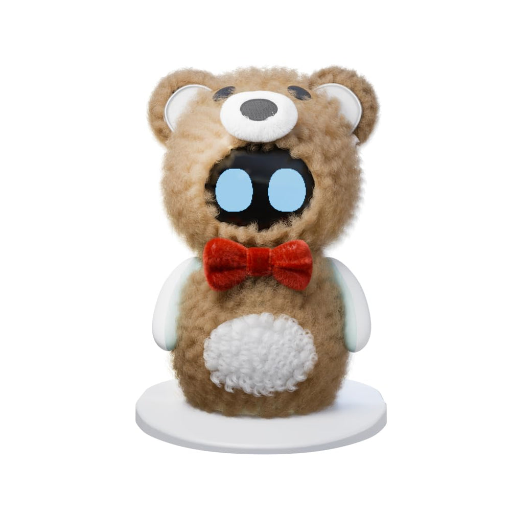 Teddy outfit on Eilik enhances desk ambience and heartwarming interactions.