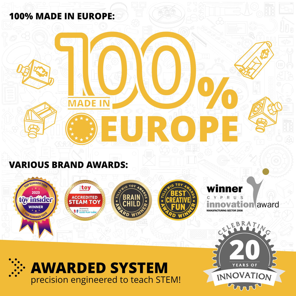 Engino durable-european-manufacture highlights quality and safety standards.