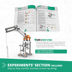 Engino Mechanics tilting bridge model reveals balance and design concepts.
