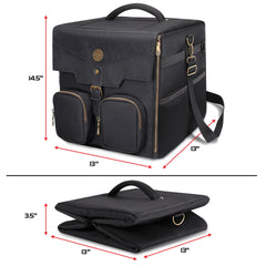 ENHANCE Board Game Shoulder Bag top view shows reinforced foam edges for protection.