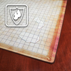 ENHANCE Deluxe RPG Grid Mat in use at a DM table