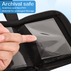 ENJOHN side-loading pocket sleeves keep cards safe while offering clear visibility