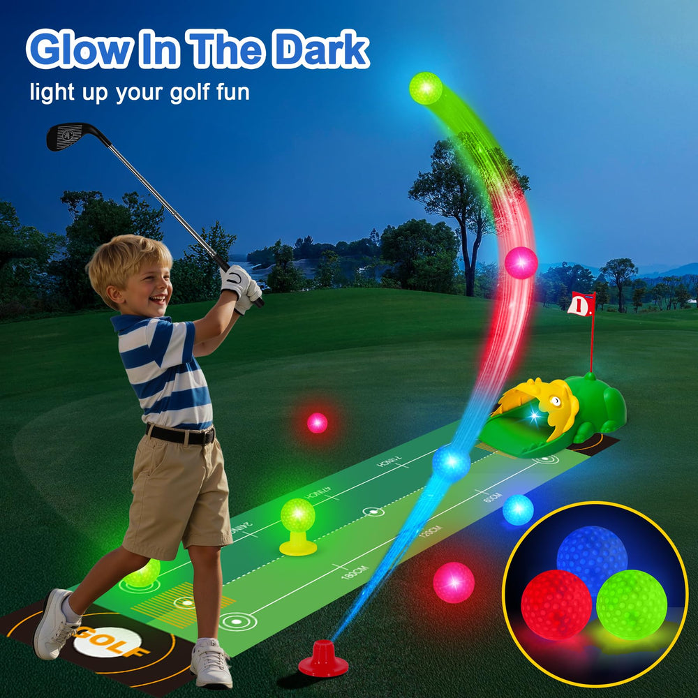 Enjoyjoy telescoping clubs adjust to growing children's height.