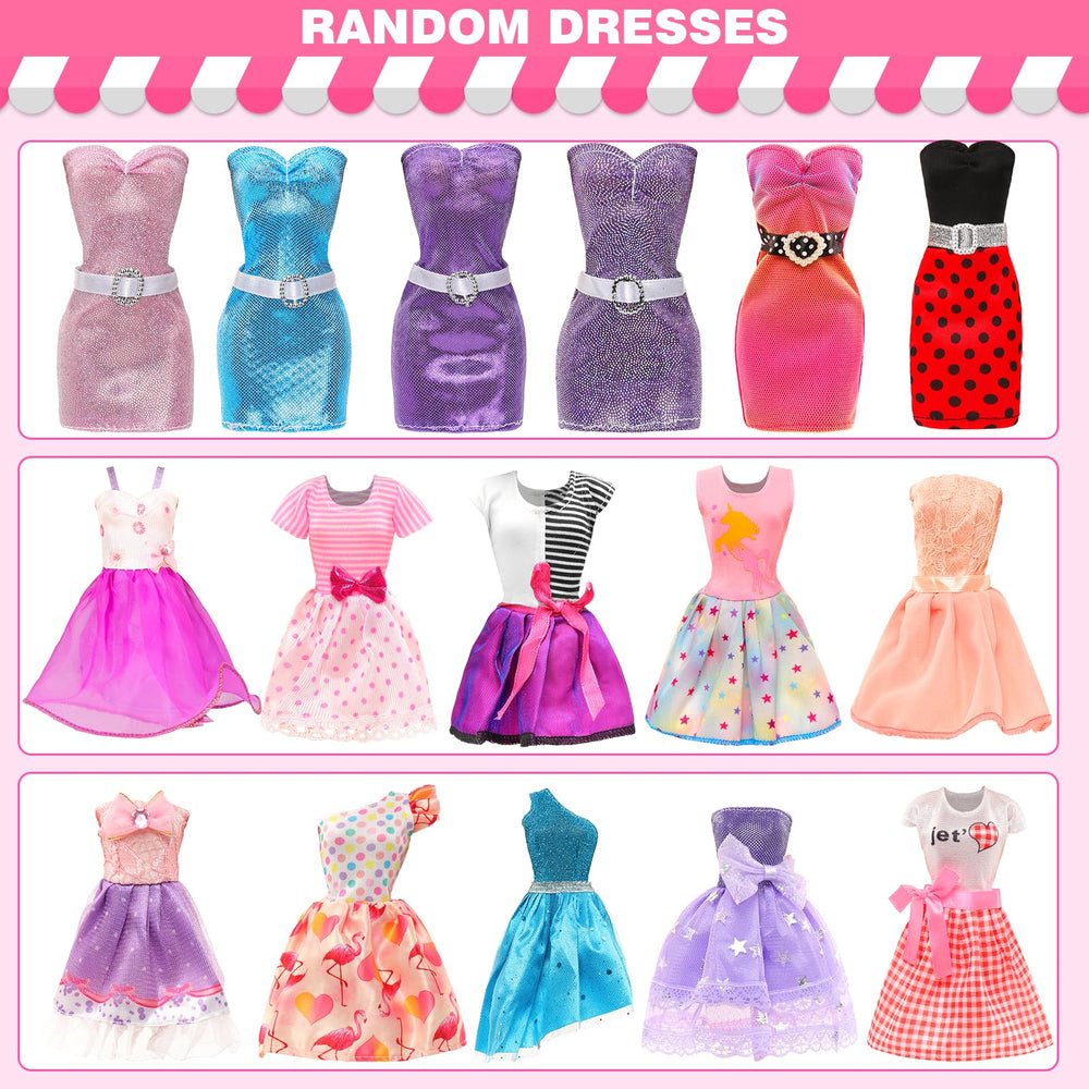 ENOCHT party dresses for 11.5-inch dolls, ideal for pretend celebrations