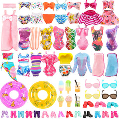 ENOCHT Lot 26 swimsuits for 11.5-inch dolls, ideal for seaside play.
