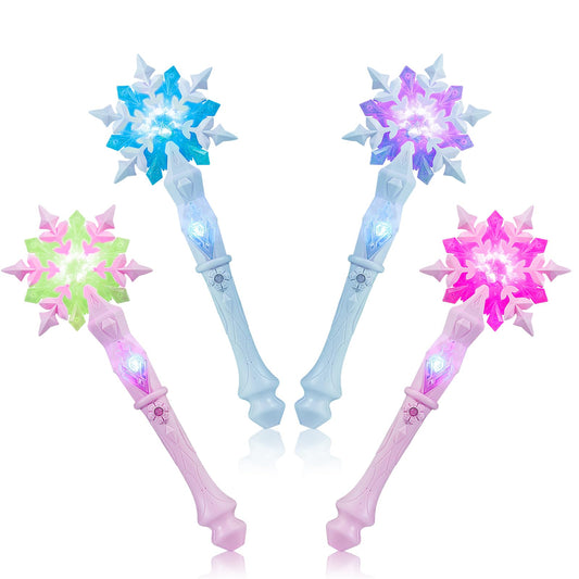 EnrichFun light-up snowflake wand front view with bright color play for imaginative kids.