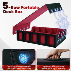 Enrichovo 5-row organizer with commander display window for easy card viewing.