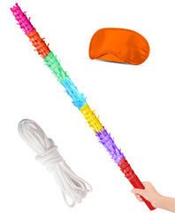 EnriQ 30-inch rainbow pinata stick ready for party use.