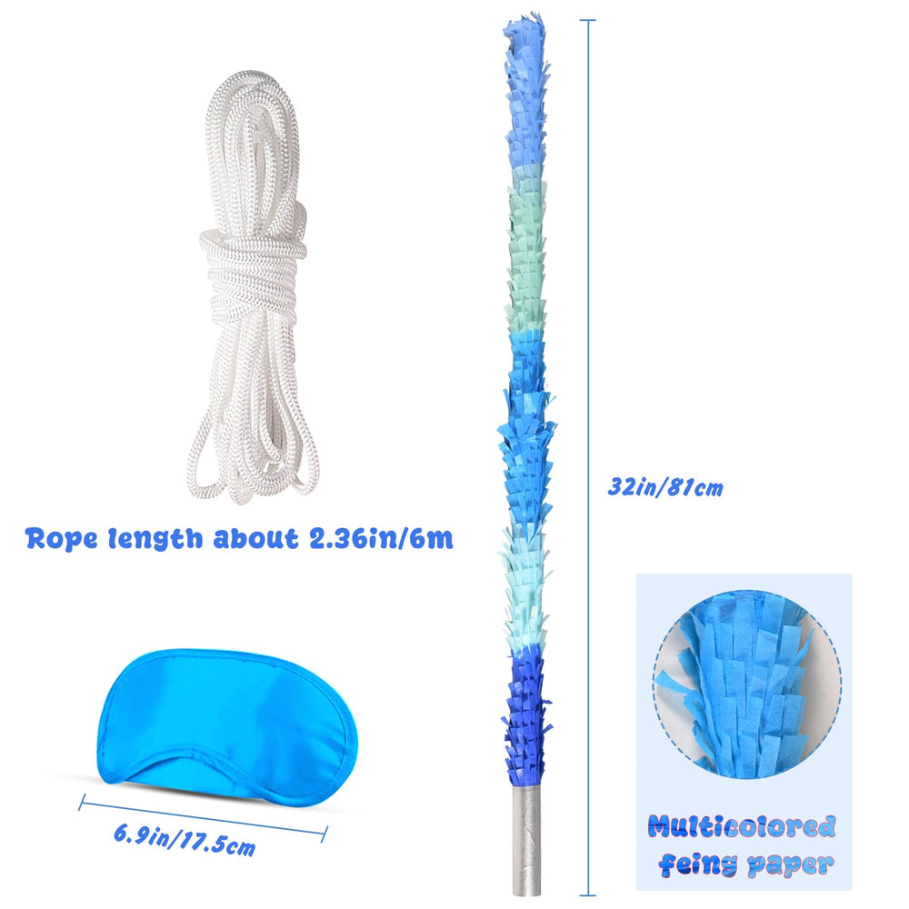 EnriQ pinata stick blue with blindfold for classic party play