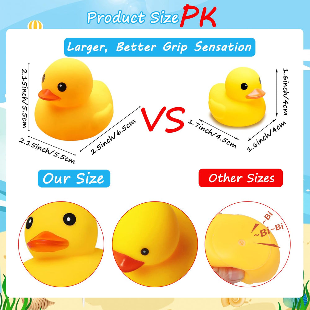 Ensbelei yellow ducks bath time setup, easy to grab and play.