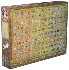 Ensky Pokemon Pokedex puzzle box featuring the 1000-piece set for family puzzle nights.