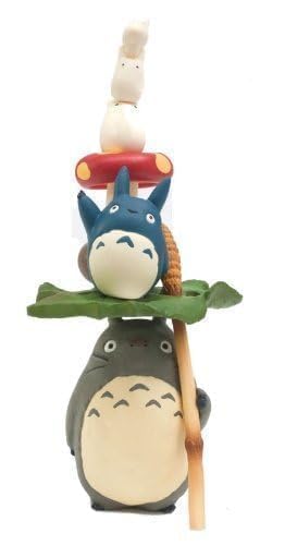 Ensky stacking Totoro figurines display set is ideal for shelf décor.