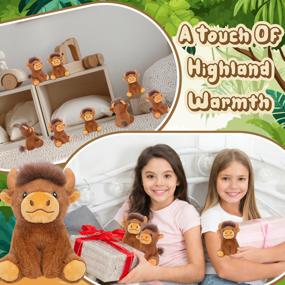 Entallor Highland cow plush gift set ideal for birthdays and holidays