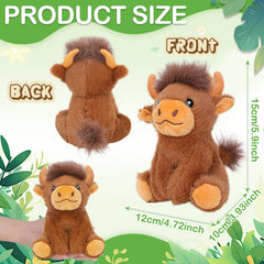 Entallor Highland cow plush texture close-up highlights shaggy fur and durable stitching