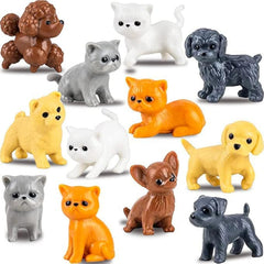 Entervending tiny dog figurine pack in bright colors—ideal for Easter baskets and classroom rewards.