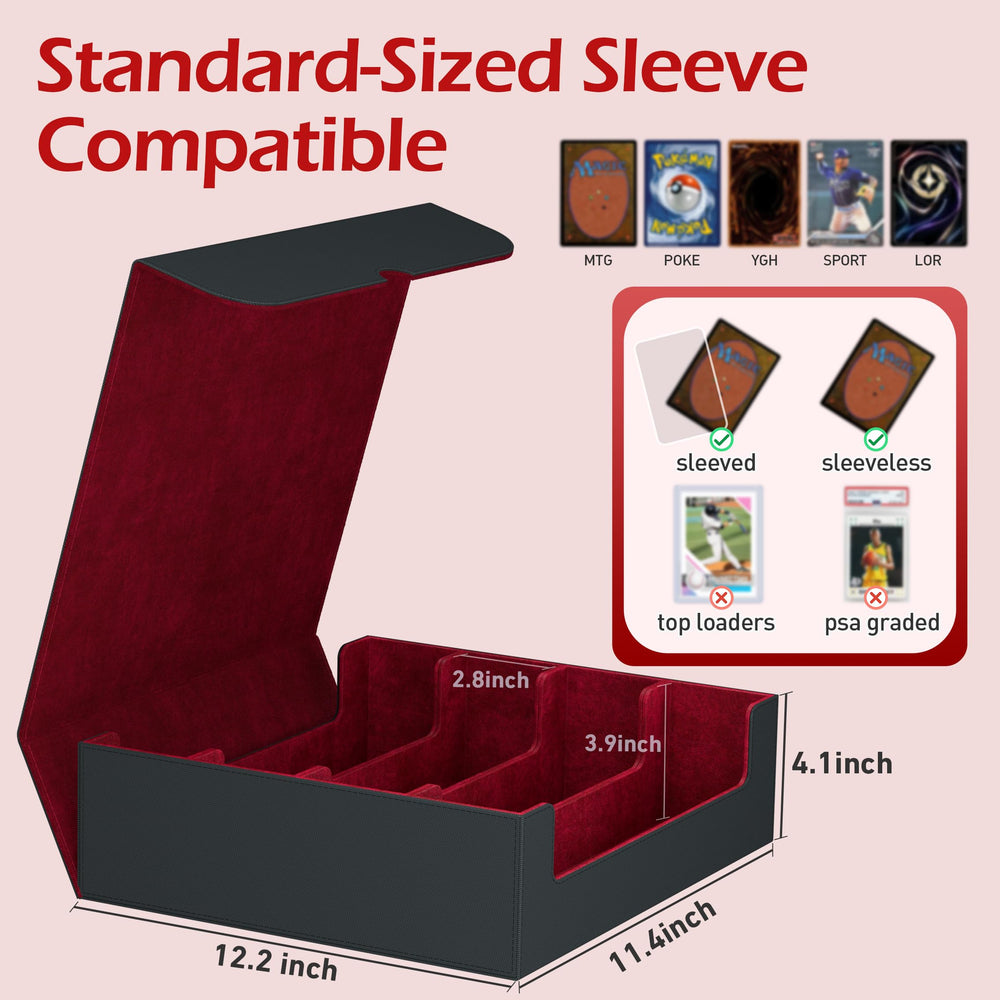 ENTUMO large capacity holds 3,200+ unsleeved cards