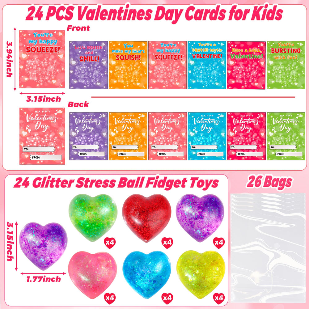 Envotek classroom valentines cards showcase six colors to delight students during exchanges.