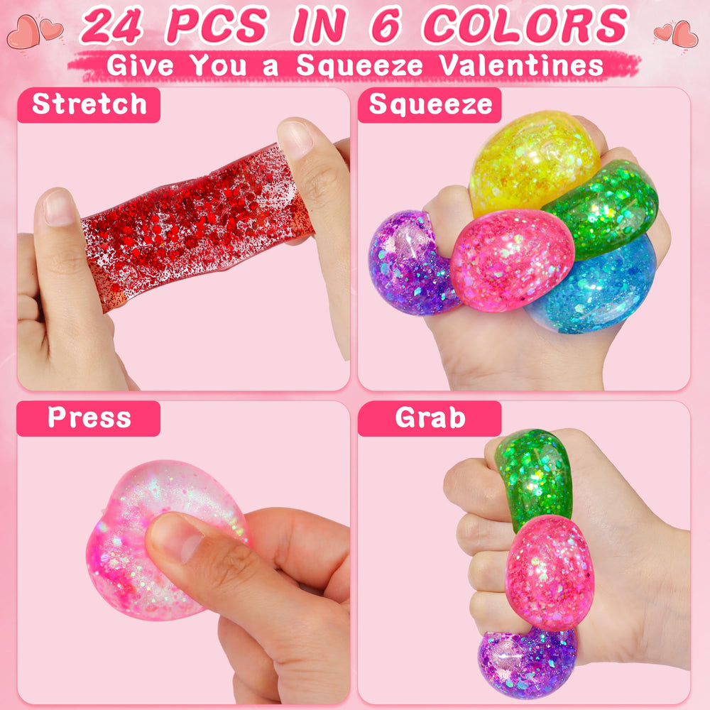 Envotek glitter-filled hearts add sparkle to cards while encouraging hands-on activities.