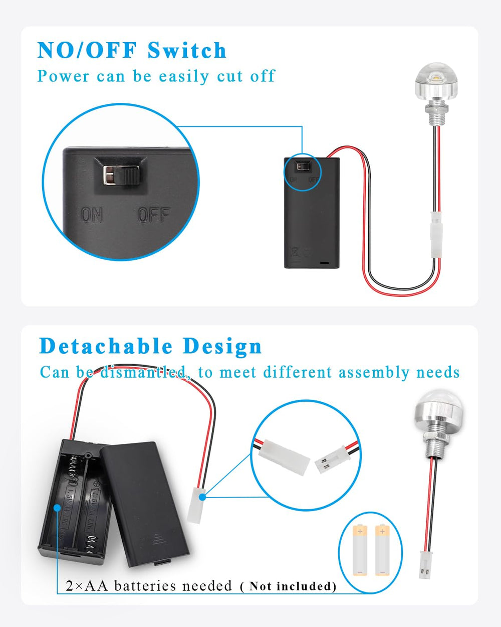 enwant 3v battery box durable abs housing for safe play