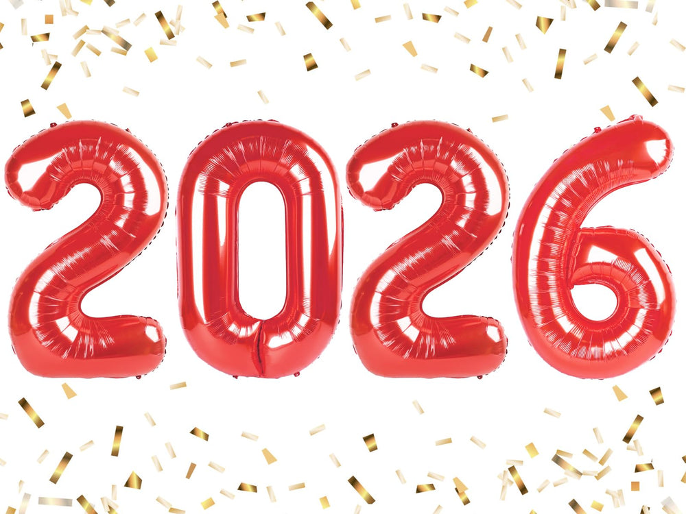 Enyeopd 2026 black number balloon for bold New Year celebrations and stylish party décor