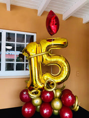 Enyeopd 40-inch white 15-number balloon creates versatile setups
