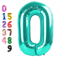 Enyeopd balloon numbers 40inch blue-green option for eye-catching party decor