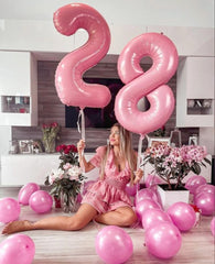 Enyeopd numbers balloon setup easy inflates and stacks for quick party transformations