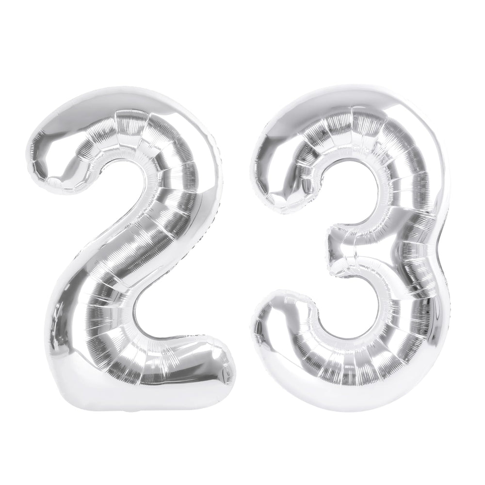 Enyeopd big 23 balloons with 40-inch silver numbers for photo props and celebrations