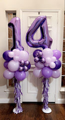 Enyeopd big number balloon 40inch purple ideal for graduations