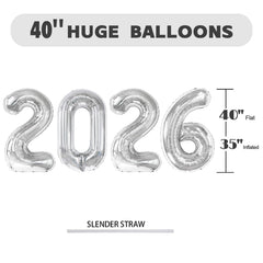 Enyeopd blue 2026 balloon number 40 inch creates standout party photo backdrops.