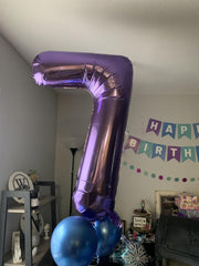 Enyeopd color-variant number balloon, 40-inch size, enhances themed party decor