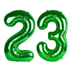 Enyeopd dark green 40-inch number balloon showing 23 for milestones.