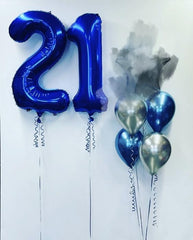 Enyeopd navy blue number 4 balloon with other numbers enables flexible milestone decor