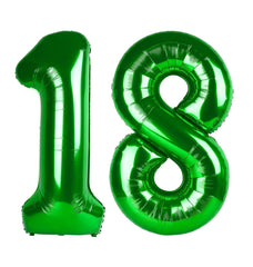Enyeopd number 18 balloons 40inch dark green with a glossy finish.